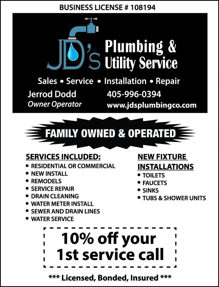 Slide of JD's Plumbing and Utility Service