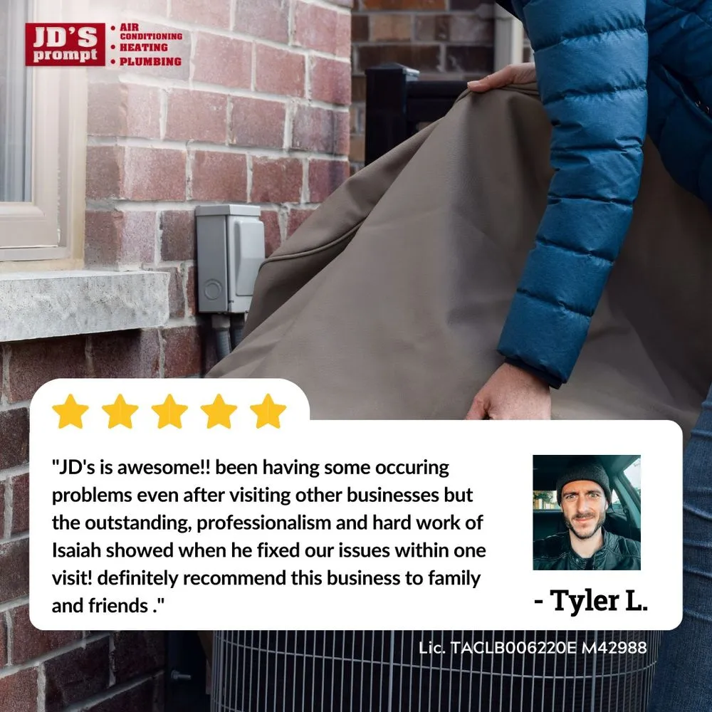 Slide of JD's Prompt Plumbing Heating & Air Conditioning