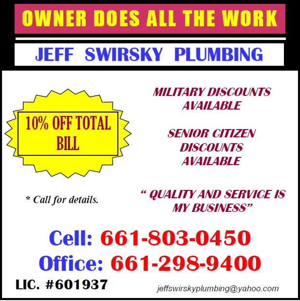 Slide of Jeff Swirsky Plumbing