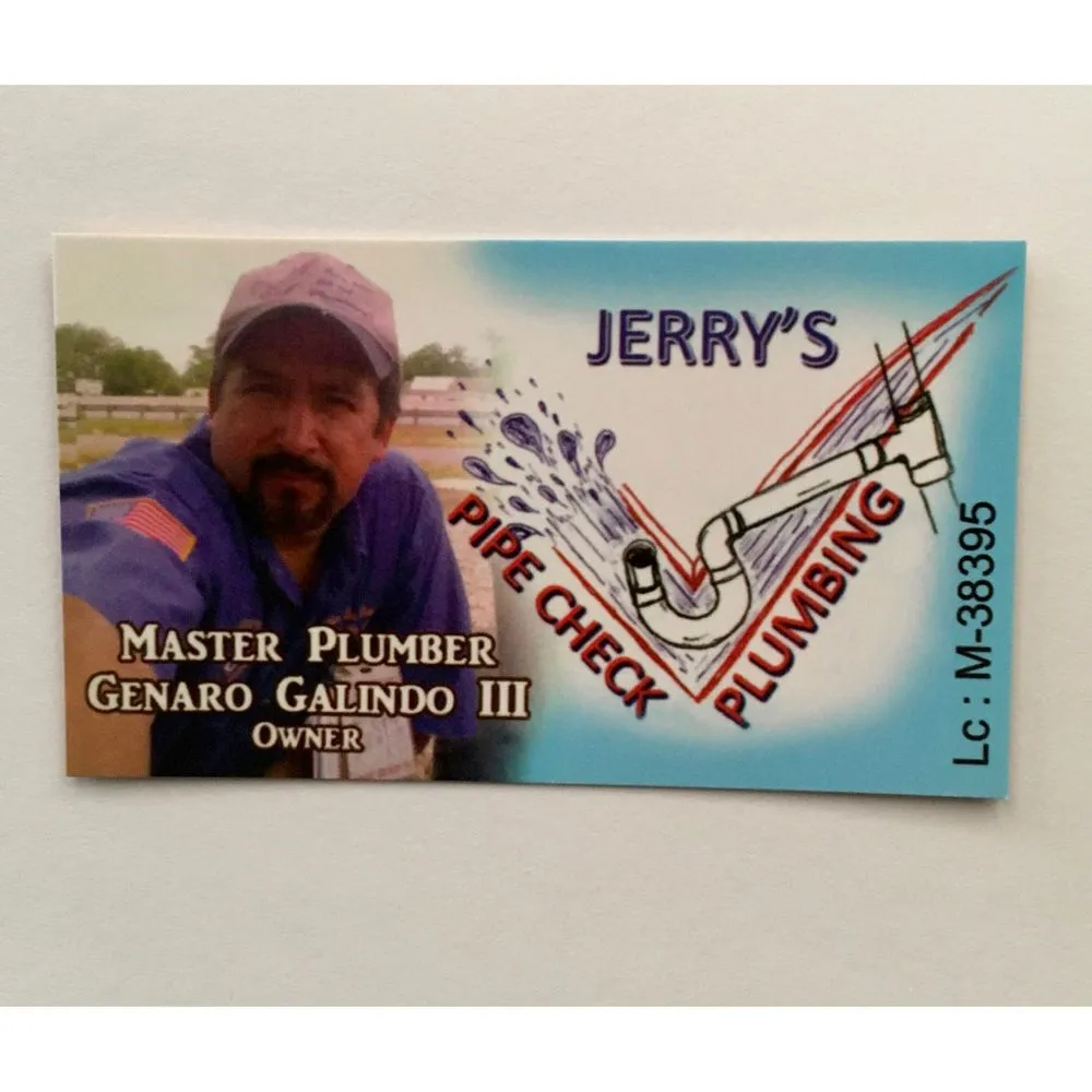 Slide of Jerry's Pipe Check Plumbing