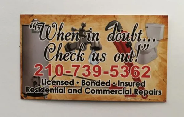 Jerry's Pipe Check Plumbing Logo