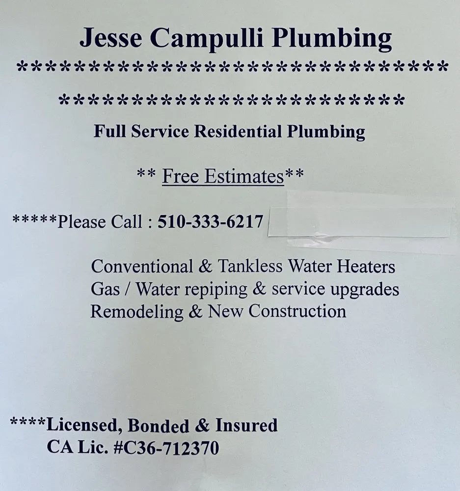 Slide of Jesse Campulli Plumbing