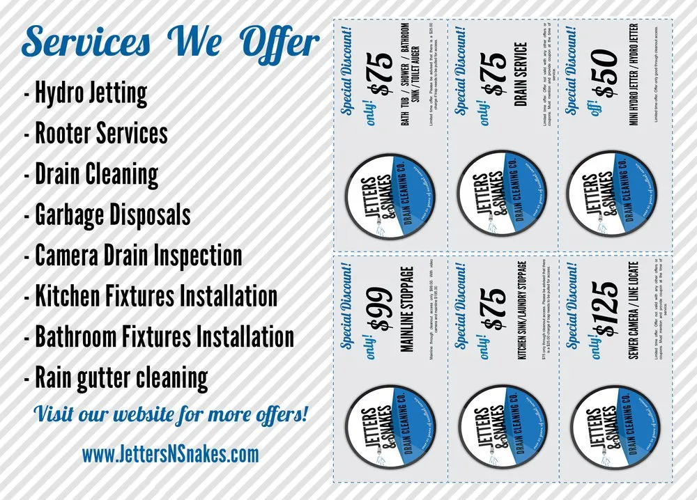 Slide of Jetters n Snakes Drain cleaning