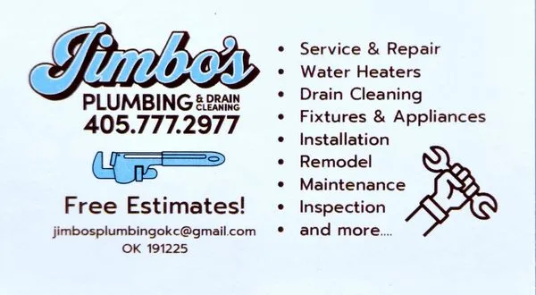 Jimbo's Plumbing & Drain Cleaning Logo