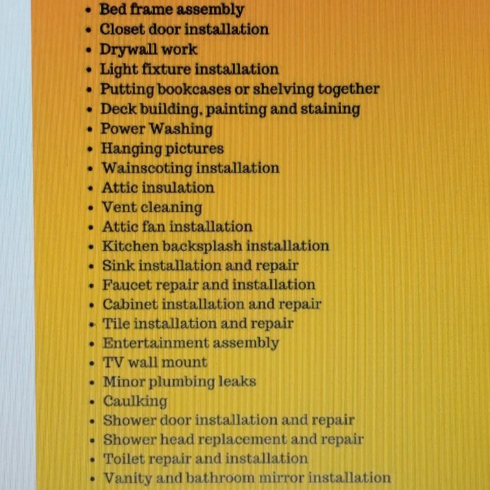 Slide of J&J Handyman Services