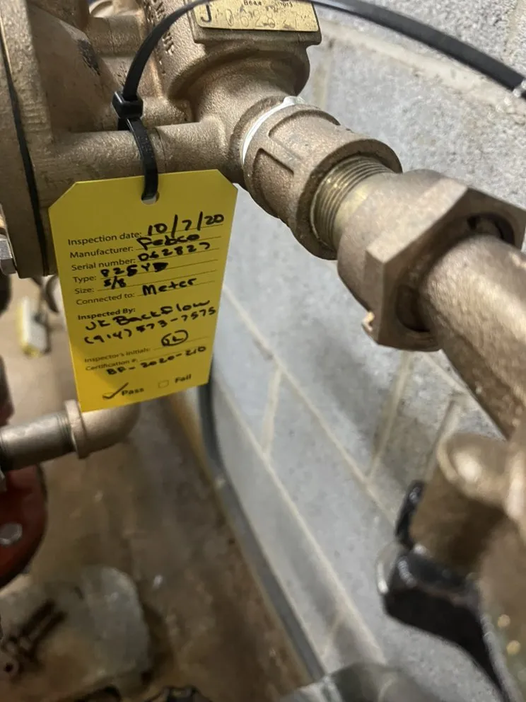 Slide of JK Backflow Testing