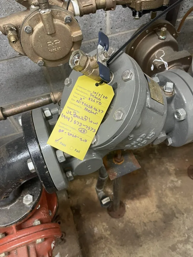 Slide of JK Backflow Testing