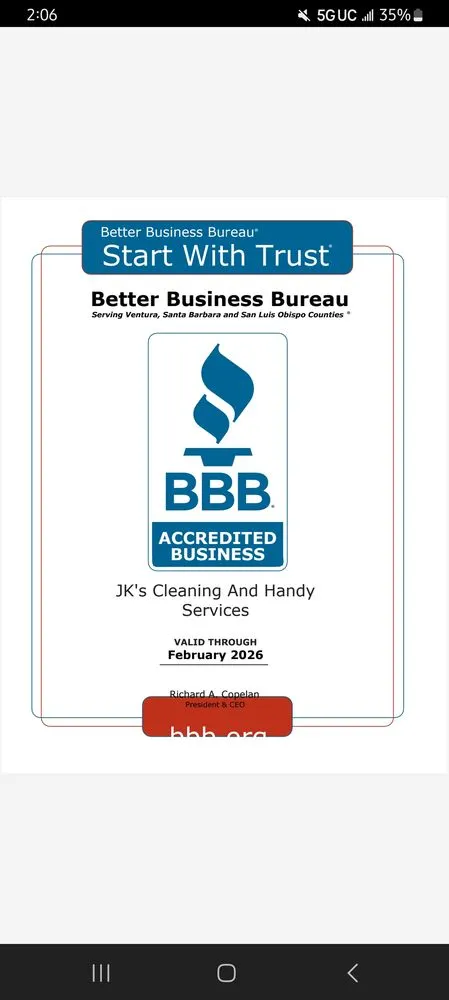 Slide of Jk's cleaning and Handy services