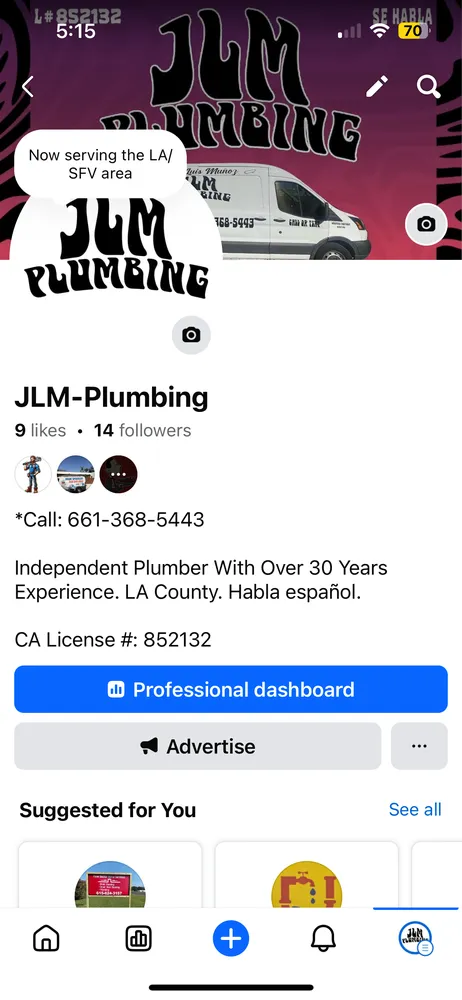 Slide of JLM Plumbing