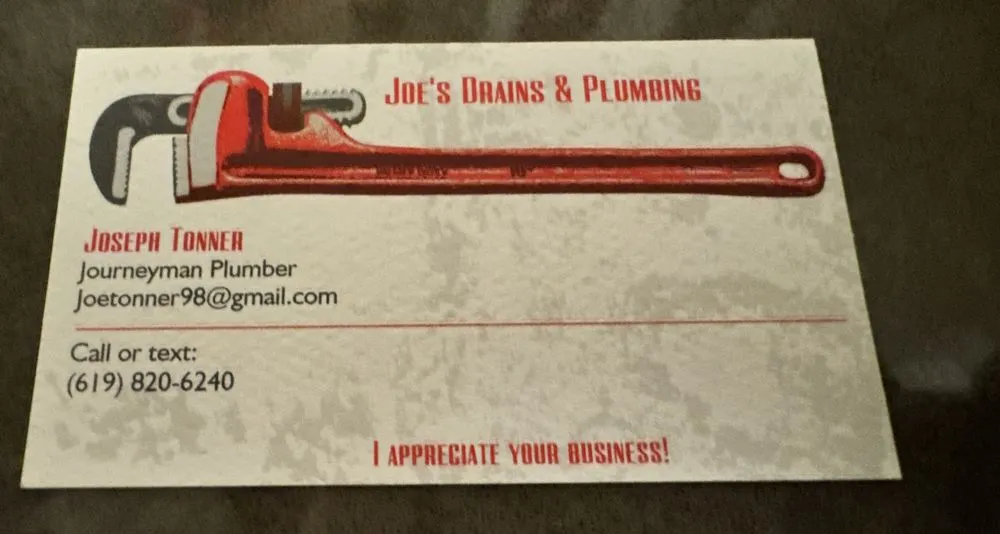 Slide of Joe's Drains and Plumbing