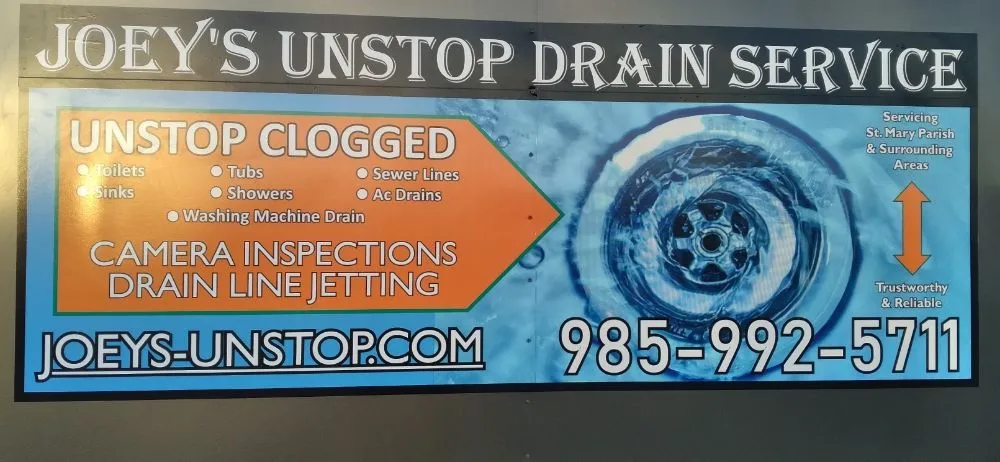 Slide of Joeys Unstop Drain Service