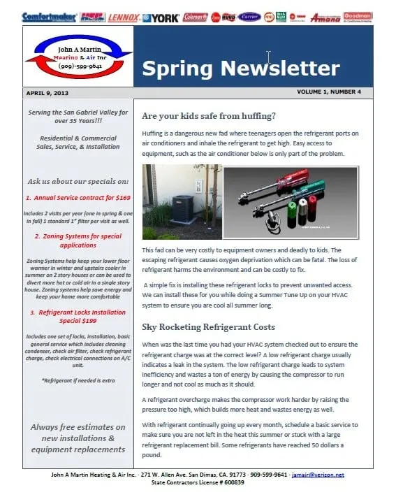 Slide of John A Martin Heating & Air Conditioning Inc