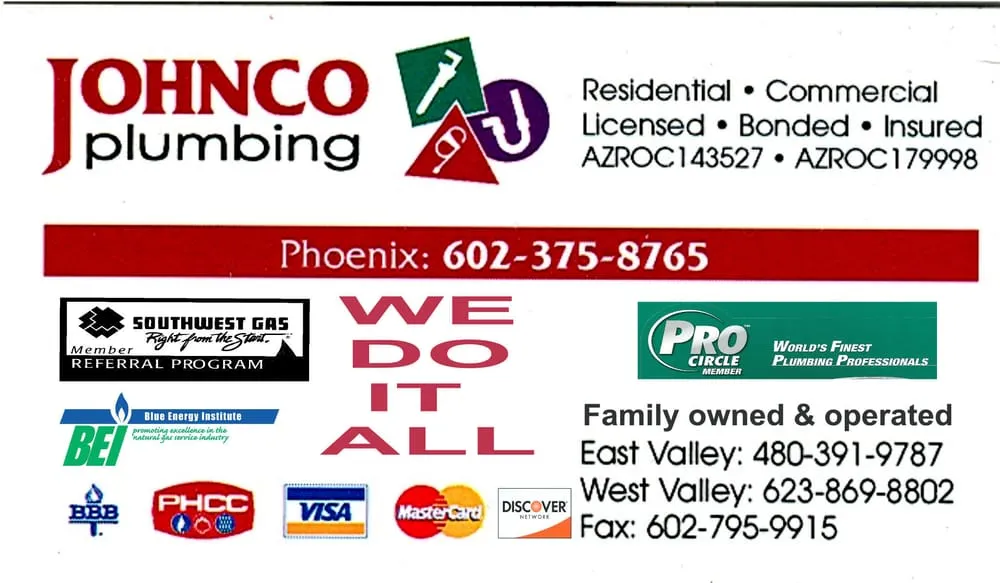 Slide of Johnco Plumbing