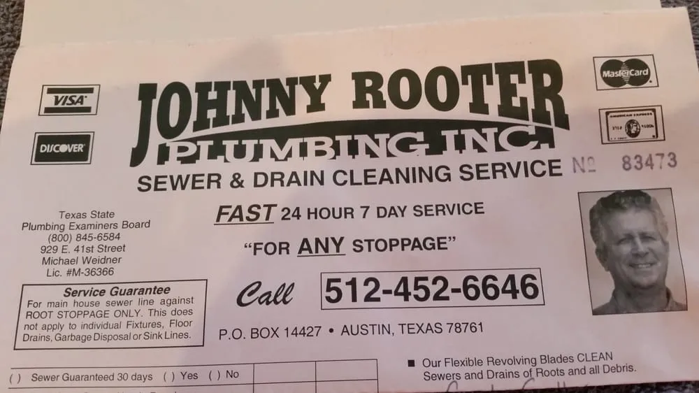 Slide of Johnny Rooter Plumbing