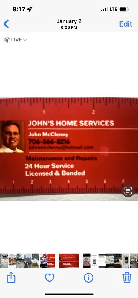 Slide of John's Home Service