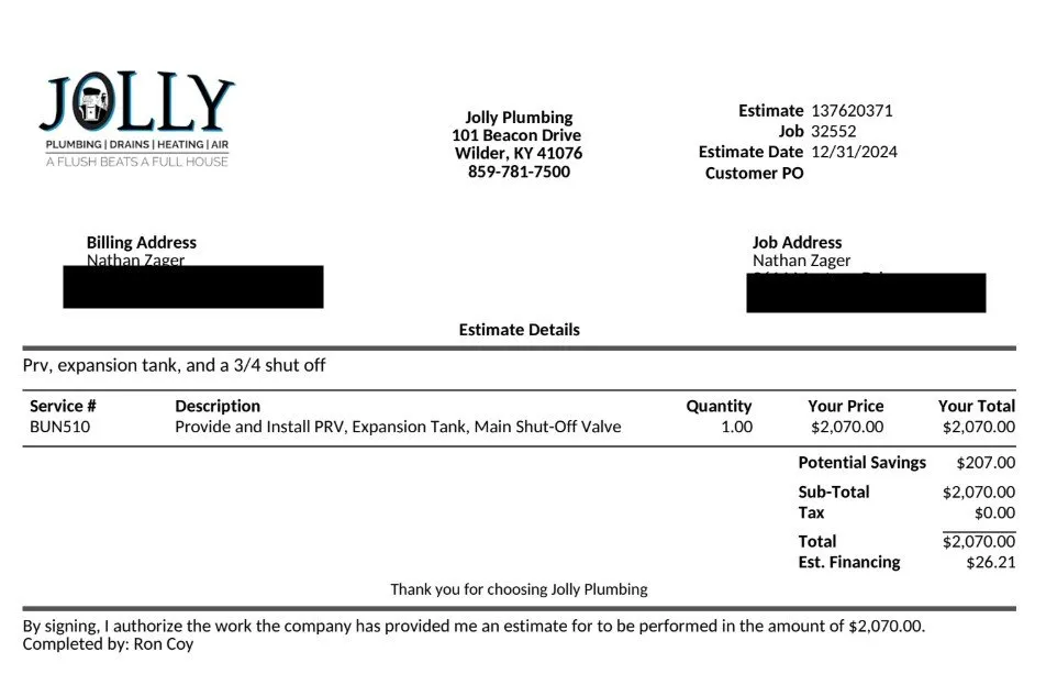 Slide of Jolly Plumbing