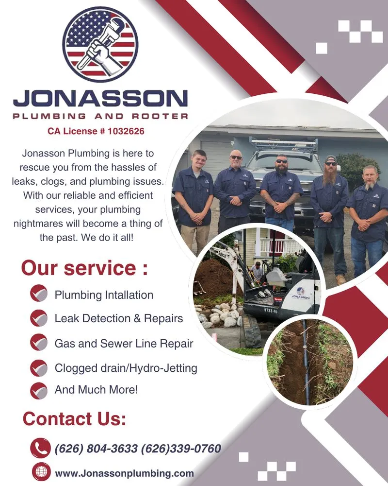 Top-rated drain cleaning experts serving Azusa, CA - Jonasson Plumbing And Rooter
