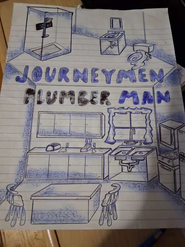 Slide of Journeyman plumber man