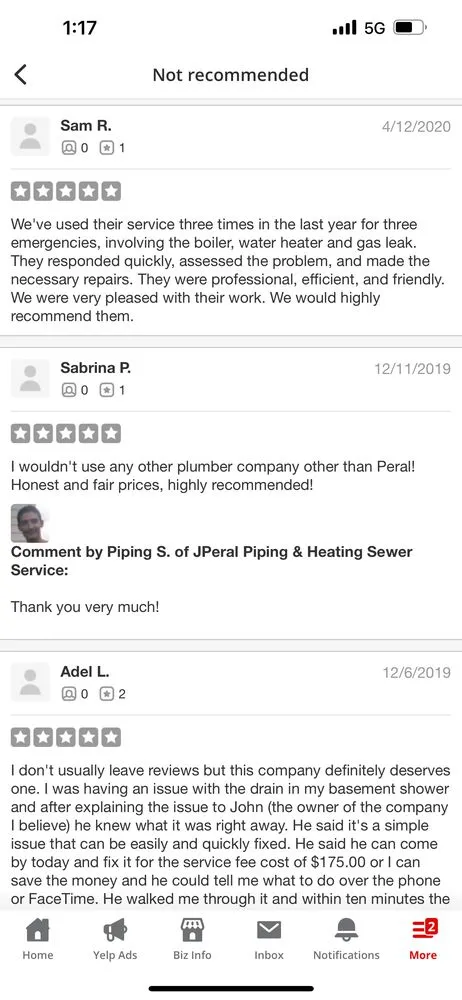 Reliable water heater service service in Brooklyn, NY - JPeral Piping & Heating Sewer Service