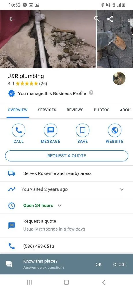 Slide of J&R Plumbing