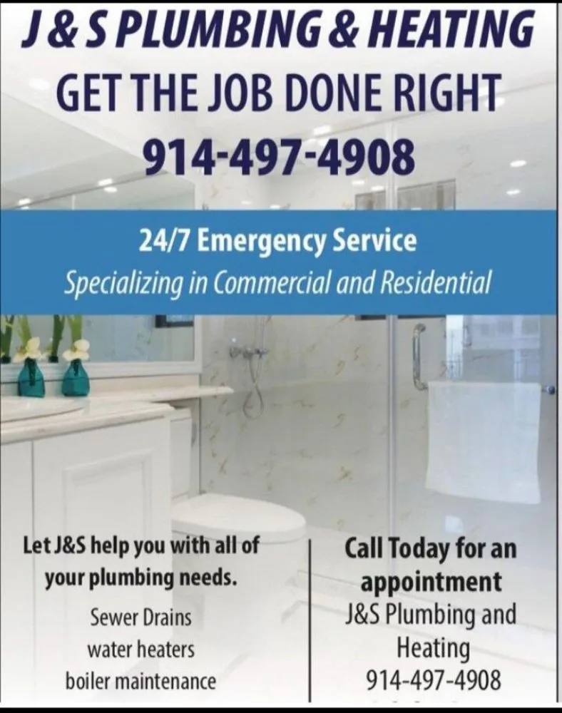 Expert emergency plumbing experts serving Yonkers, NY - J&S Plumbing and Heating