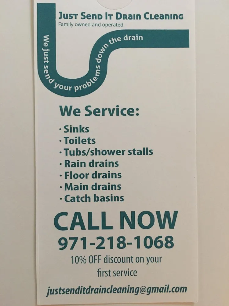 Slide of Just Send It Drain Cleaning