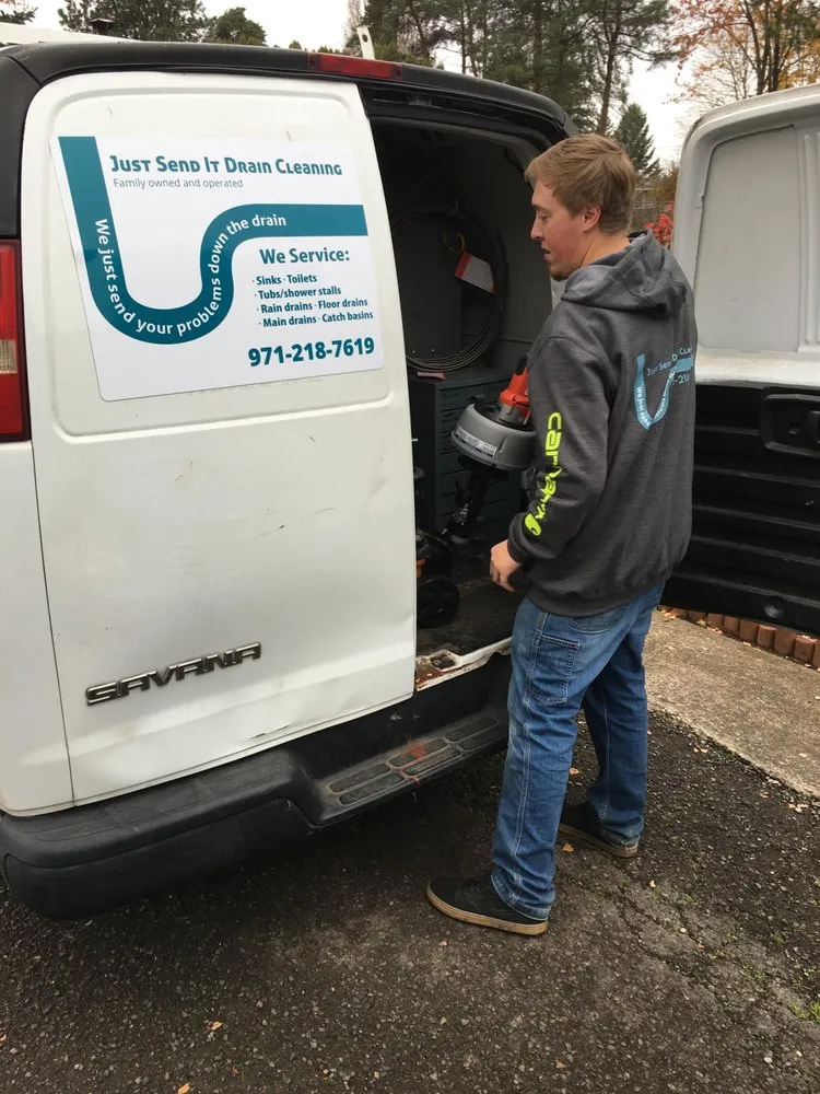 Slide of Just Send It Drain Cleaning