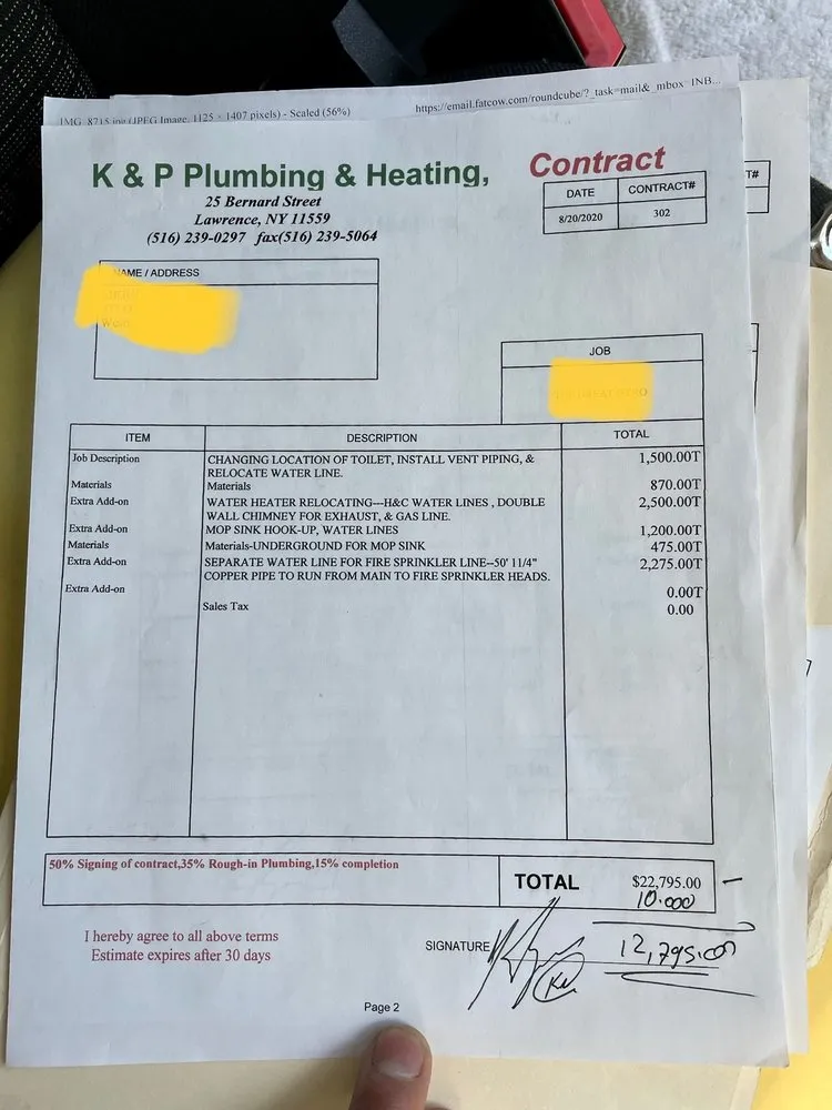 Slide of K & P Plumbing & Heating