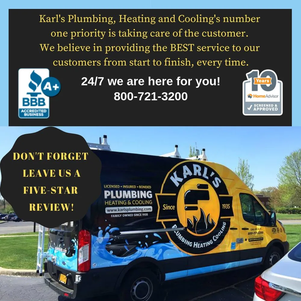 Expert water heater service for homes in Forest Hills, NY by Karl's Plumbing Heating & Cooling