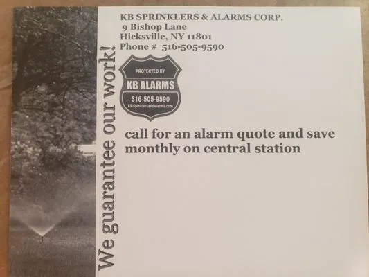 Kb Sprinkler And Alarm Corp Logo