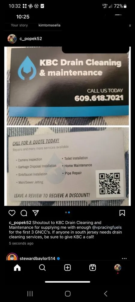 Slide of KBC Drain Cleaning and Maintenance