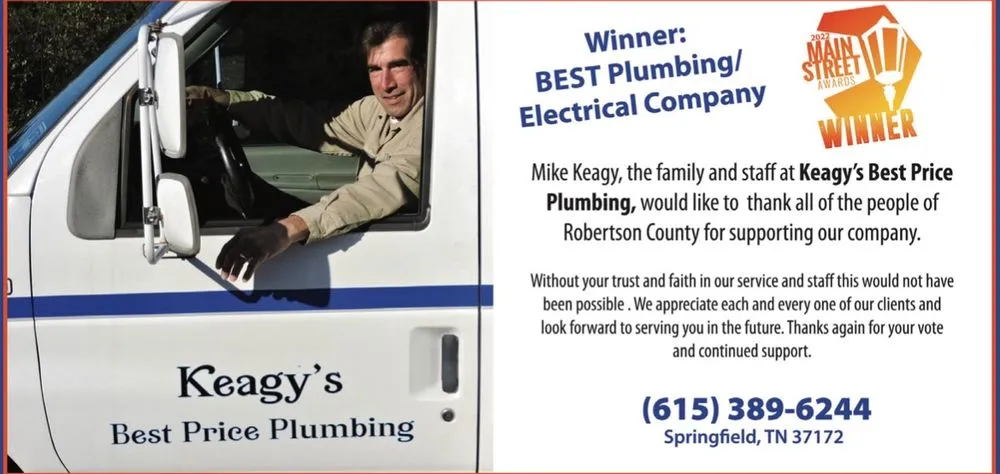 Slide of Keagy's Best Price Plumbing