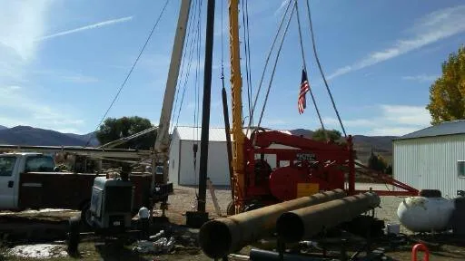 Slide of Keller drilling and pump