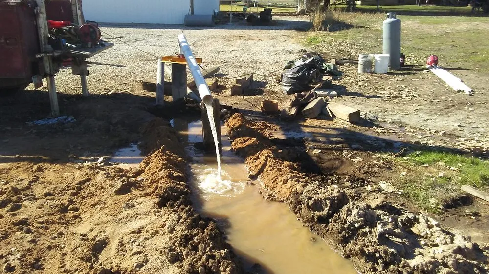 Slide of Keller drilling and pump