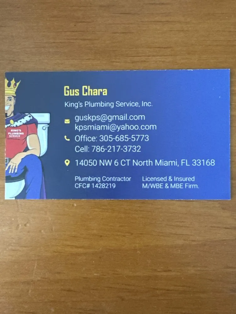 Slide of Kings plumbing