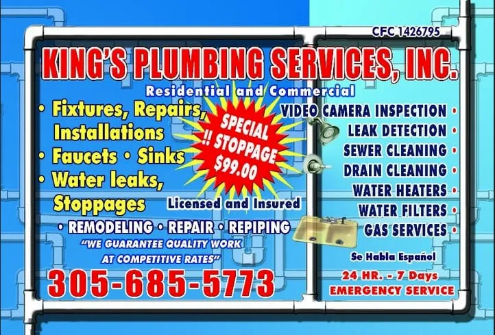 Slide of King's Plumbing Service