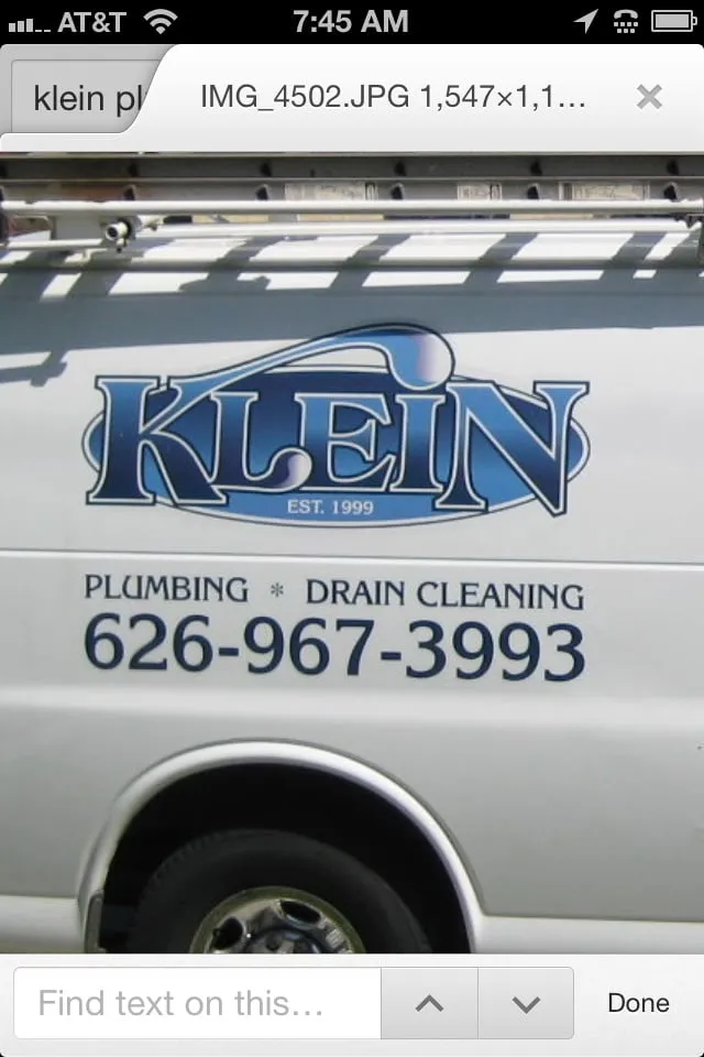 Slide of Klein Plumbing & Drain Cleaning Service