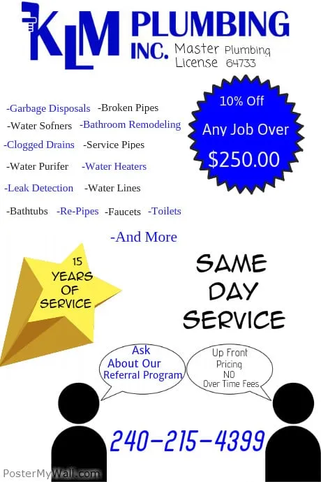 Slide of KLM Plumbing