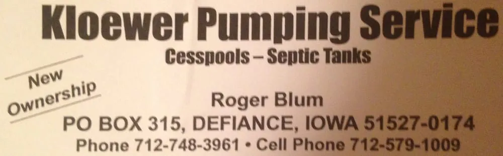 Quality drain cleaning in Defiance, IA by Kloewer Pumping Service