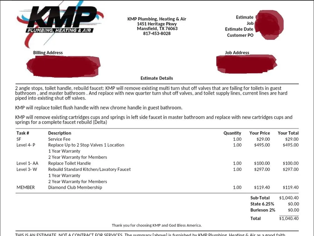 Slide of KMP Plumbing, Heating & Air