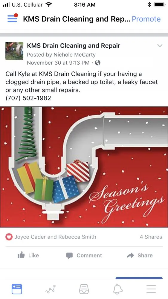 Slide of KMS Drain Cleaning and Repair