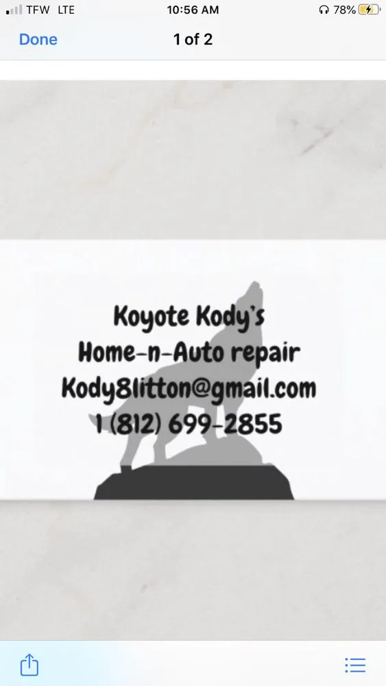 Slide of Koyote Kodys Home N Auto Repair