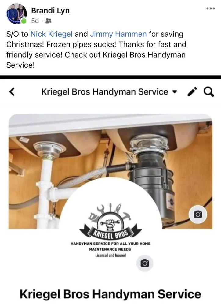 Slide of Kriegel Bros Home Services