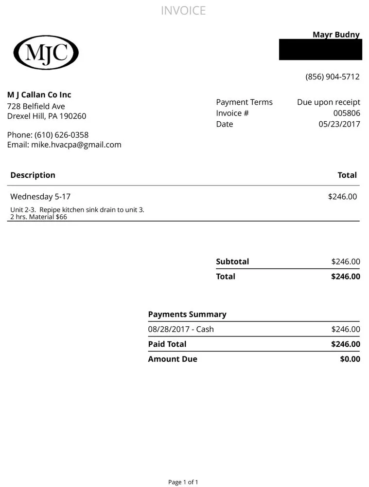 Slide of Krohn Plumbing and Heating