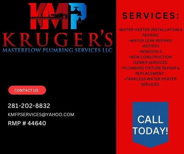 Slide of Kruger's Masterflow Plumbing Services