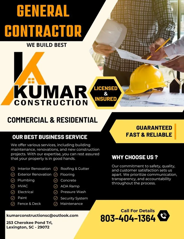 Reliable pipe repair in Lexington, SC by Kumar Construction