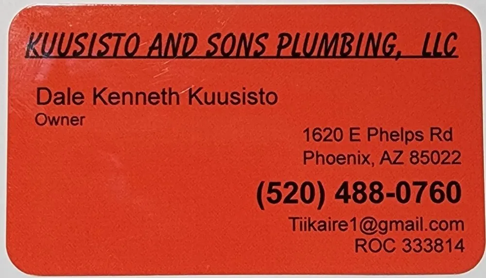 Slide of Kuusisto and Sons Plumbing