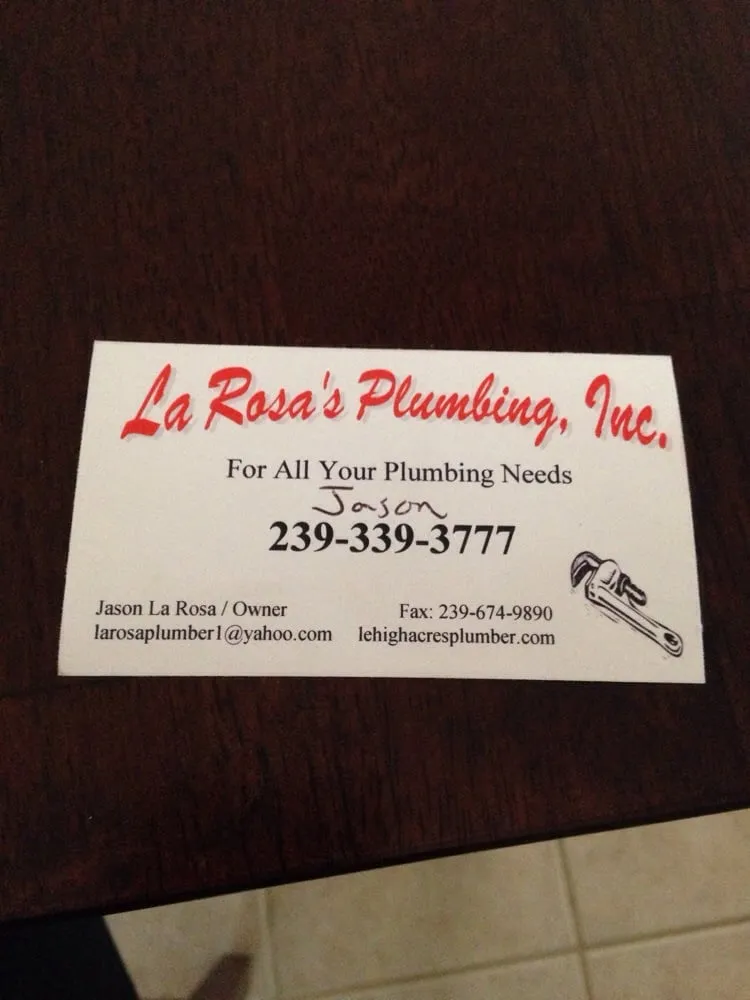 Slide of La Rosas Plumbing
