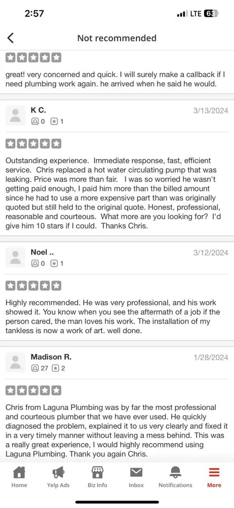 Slide of Laguna Plumbing