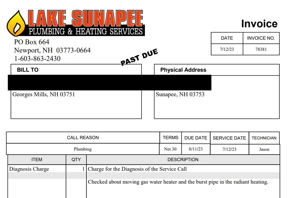 Slide of Lake Sunapee Plumbing and Heating